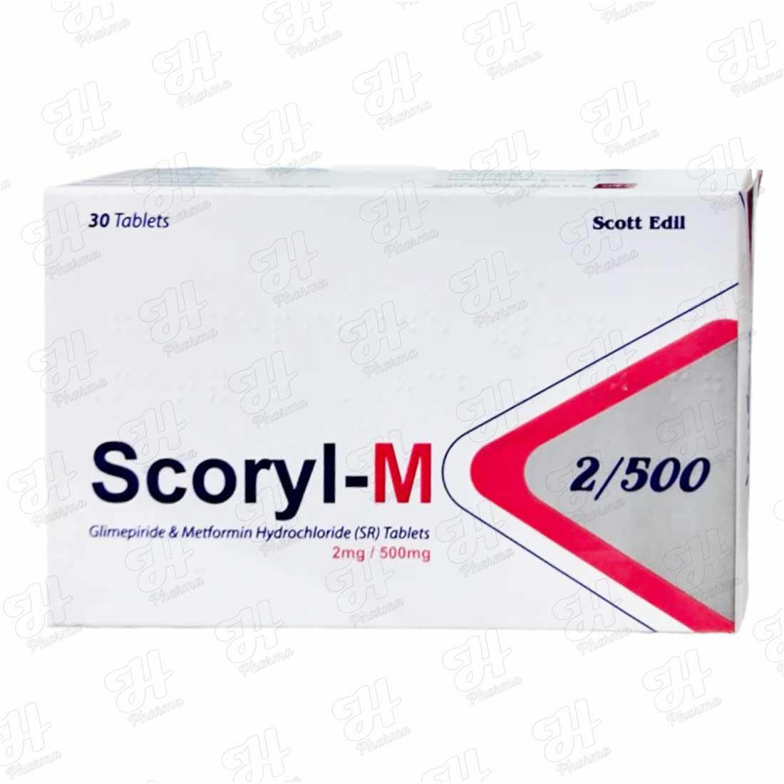 سكوريل إم - 2 مجم/500 مجم - 30 قرص